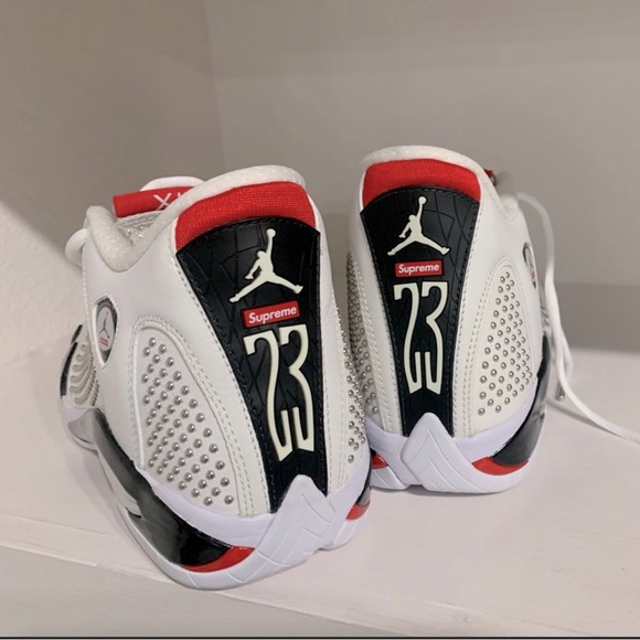 Nike Air Jordans 14 Supreme Retro Men's 8.5 White NWB - Picture 2 of 6